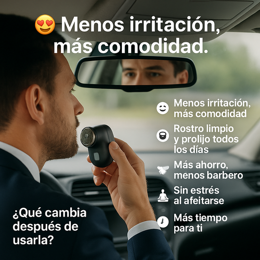 ⚡ La afeitadora portátil que te salva el día. Compacta, potente y sin irritación. Ideal para llevar en la maleta y hacerte retoques rápidos donde estés. 🧔🏻✅